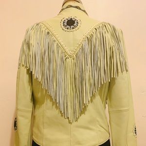 🤠Cowboy Carter Ready🤠 Fringe Leather Jacket!!